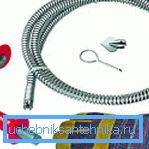 Kabel domowy do czyszczenia ścieków z wymiennymi końcówkami.