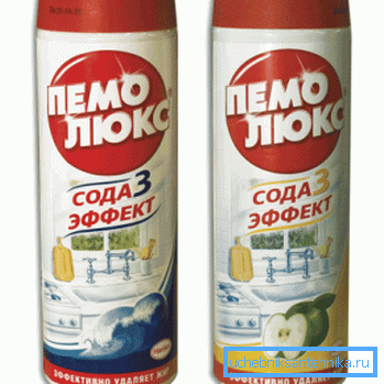 Środki czyszczące z proszkiem ściernym.