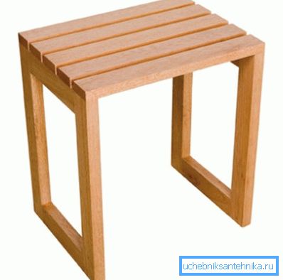 Drewniany stołek do kabiny prysznicowej nadaje się do użytku w łaźni lub wiejskim domu Drewniany stołek do kabiny prysznicowej nadaje się do użytku w łaźni lub wiejskim domu