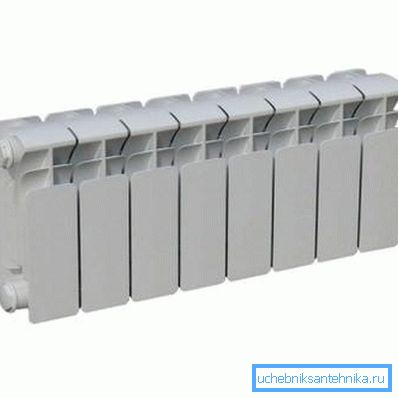 Zdjęcie aluminiowego grzejnika. Zdjęcie aluminiowego grzejnika.