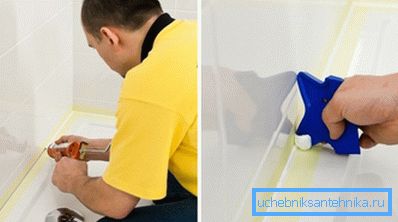 Uszczelnianie połączeń między ścianą a bokiem palety. Uszczelnianie połączeń między ścianą a bokiem palety.