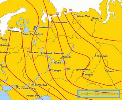 1221 Głębokość zamrażania gleby w różnych regionach
