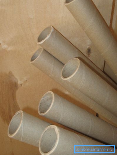 Rurki kartonowe z linoleum Rurki kartonowe z linoleum