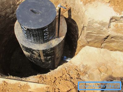 Pit under the well. Pit under the well.