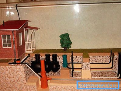 1164 Model kanalizacyjny z polem filtracyjnym