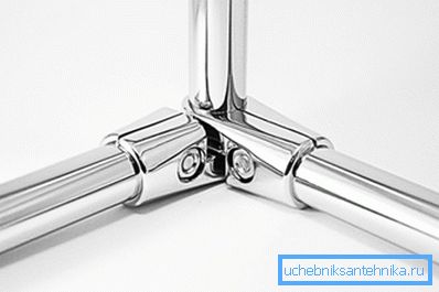Montaż rury meblowej Chrome 25 mm Montaż rury meblowej Chrome 25 mm