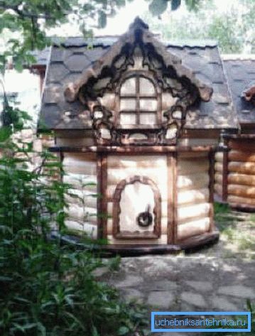 Na zdjęciu - studnia wykonana w rosyjskich tradycjach. Na zdjęciu - studnia wykonana w rosyjskich tradycjach.