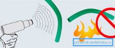 Na zdjęciu - deformacja za pomocą budynku suszarki do włosów Na zdjęciu - deformacja za pomocą budynku suszarki do włosów