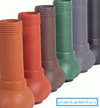 Na zdjęciu - plastikowe elementy wentylacji dachowej. Na zdjęciu - plastikowe elementy wentylacji dachowej.