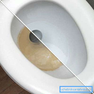 Na zdjęciu - toaleta przed i po czyszczeniu. Na zdjęciu - toaleta przed i po czyszczeniu.