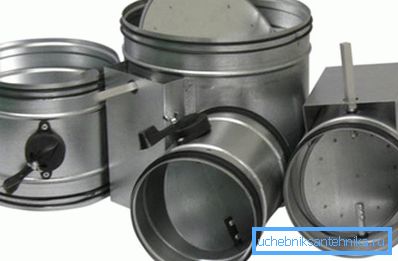 Na zdjęciu - wersje mechanicznych urządzeń do okrągłego kształtu wentylacji. Na zdjęciu - wersje mechanicznych urządzeń do okrągłego kształtu wentylacji.