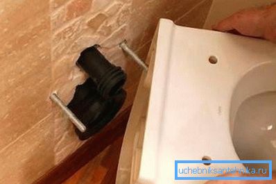 Urządzenia sanitarne ścienne są montowane na specjalnych śrubach kotwiących Urządzenia sanitarne ścienne są montowane na specjalnych śrubach kotwiących