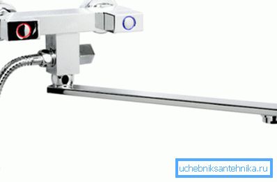 Wylewka ze stali nierdzewnej do mieszacza w kąpieli 50 cm Wylewka ze stali nierdzewnej do mieszacza w kąpieli 50 cm