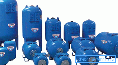 Różne typy hydroakumulatorów Różne typy hydroakumulatorów
