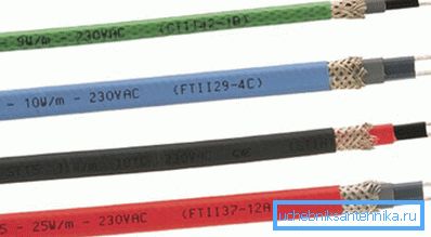 Przewód rezystancyjny - ogrzewanie wewnątrz rury i na zewnątrz