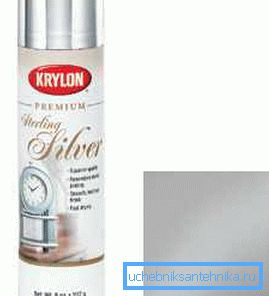 Metaliczny srebrny spray