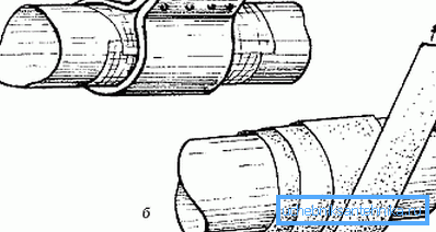 Schemat uszczelnienia rury za pomocą gumy i cyny Schemat uszczelnienia rury za pomocą gumy i cyny
