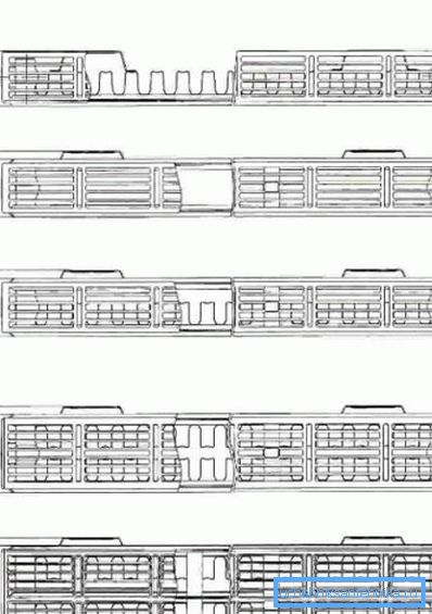 Schemat gamy modeli grzejników Prado Schemat gamy modeli grzejników Prado
