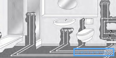 Schemat kanalizacji w połączonej łazience Schemat kanalizacji w połączonej łazience