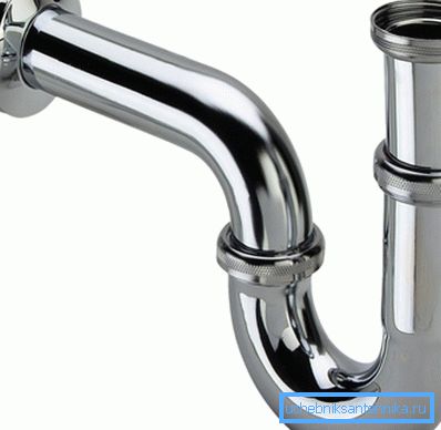 Syfon umywalkowy. Jego dolne zakrzywienie jest w rzeczywistości zaworem hydraulicznym.