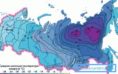 Średnia temperatura stycznia na mapie kraju. Średnia temperatura stycznia na mapie kraju.
