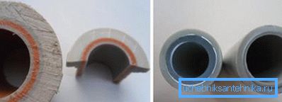 Rury cięte zbrojeniem z włókna (z lewej) i aluminium (z prawej). Rury cięte zbrojeniem z włókna (z lewej) i aluminium (z prawej).