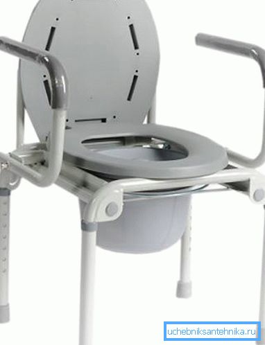 Krzesło toaletowe dla niepełnosprawnych z wyjmowanymi podłokietnikami Krzesło toaletowe dla niepełnosprawnych z wyjmowanymi podłokietnikami