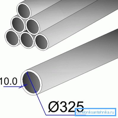 Ciężar rury 325x10 i inne są określane przez grubość ścianki Ciężar rury 325x10 i inne są określane przez grubość ścianki