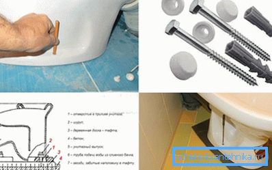 Rodzaje mocowania muszli klozetowej do podłogi - na kołkach, tafcie i kleju Rodzaje mocowania muszli klozetowej do podłogi - na kołkach, tafcie i kleju