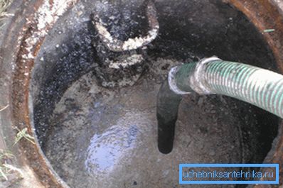 Kloak z szlamem w procesie pompowania Kloak z szlamem w procesie pompowania